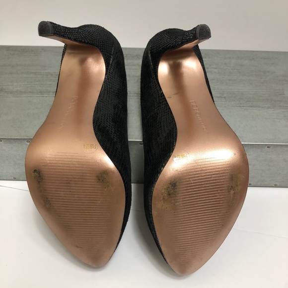 BCBGeneration Black Snake and Rose Gold Bottom Platform Pumps - Picture 5 of 8